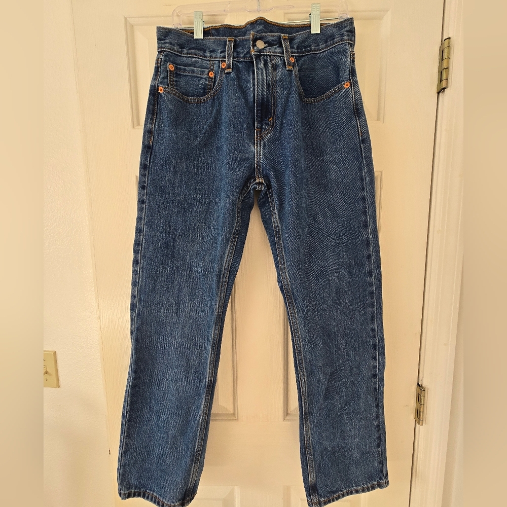 Men's Levi 505 Classic Blue Denim Jeans (31w30l)